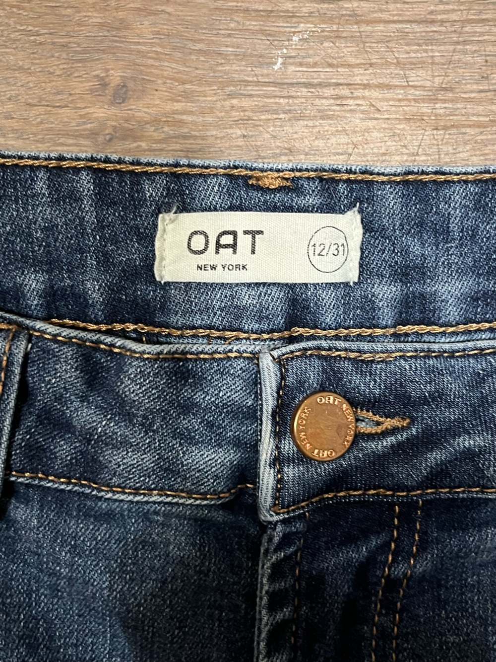 The Oat New York Jeans | Women's 12/31 | Straight Leg | Medium-Dark Wash - Picture 5 of 8
